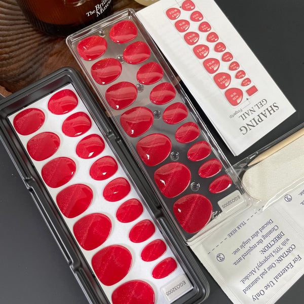 Red Cat Eye|32 Pcs Soft Gel Press-On Nails Real Gel Nail Extensions
