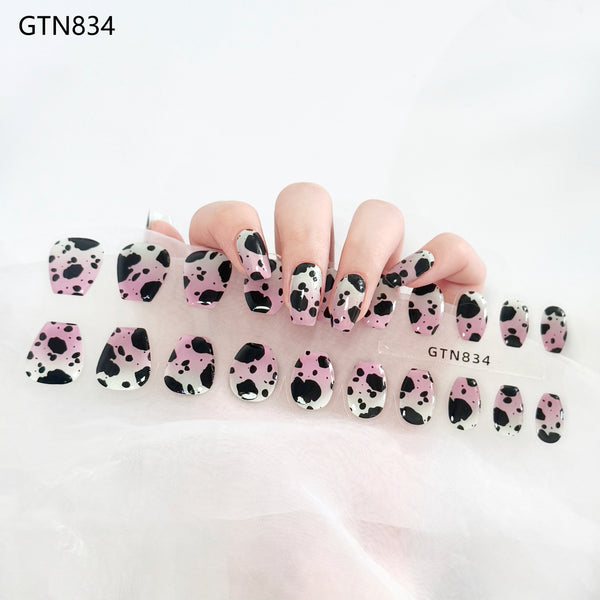 Semi-curing gel nail extensions