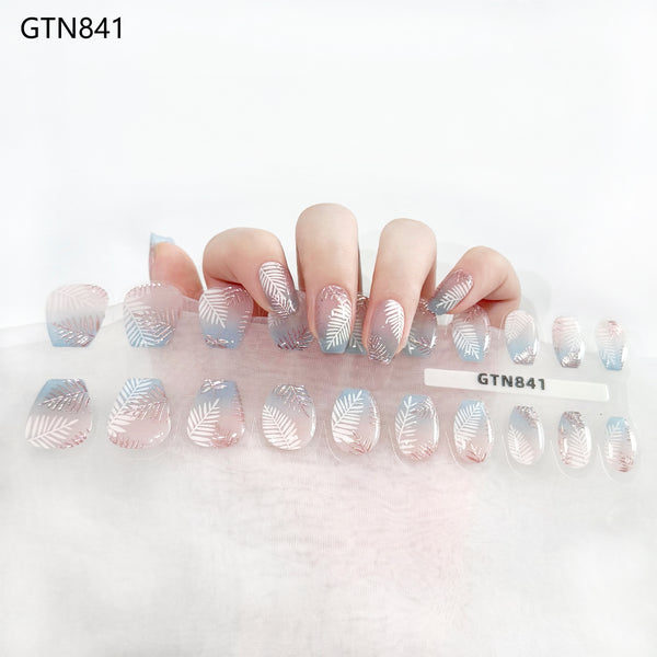 Semi-curing gel nail extensions