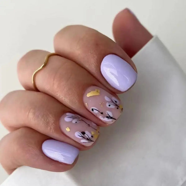Hot Blue Green Butterfly Nail Art Square False Nails
