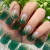 UV-free gel nail Green Glitter