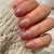 UV-free gel nail Red Glitter