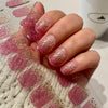UV-free gel nail Red Glitter
