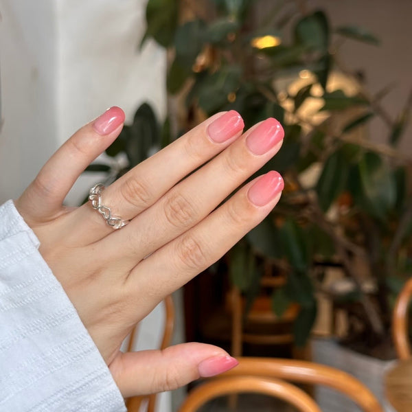 UV Gel Sticker semi-cured red ombre