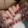 UV Gel Sticker Semi-cured Ombre Red Flower