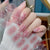 UV Gel Sticker Semi-cured Blush Silver Argyle