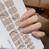 UV Gel Sticker Semi-cured Nude Silver Swirl