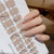 UV Gel Sticker Semi-cured Nude Silver Swirl