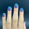 UV-free gel nail Blue Ombre