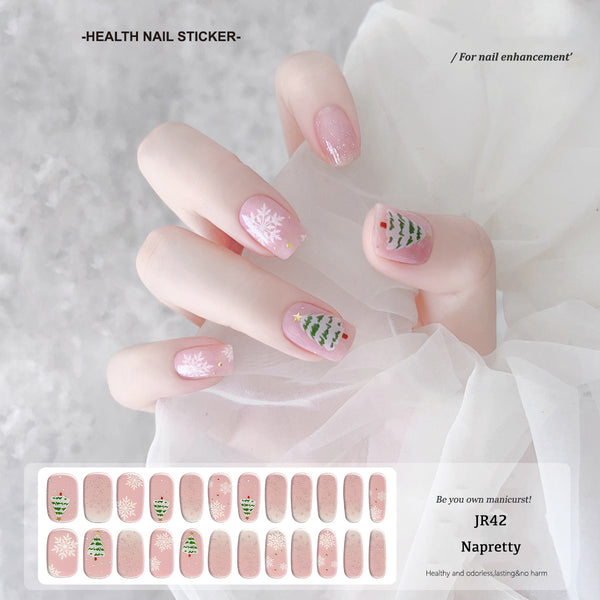 Semicured UV gel nail sticker kit JR42(24PCS)