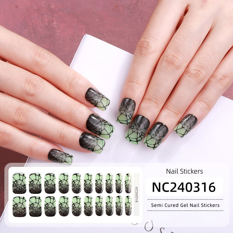 Semicured UV gel nail sticker kit NC240316