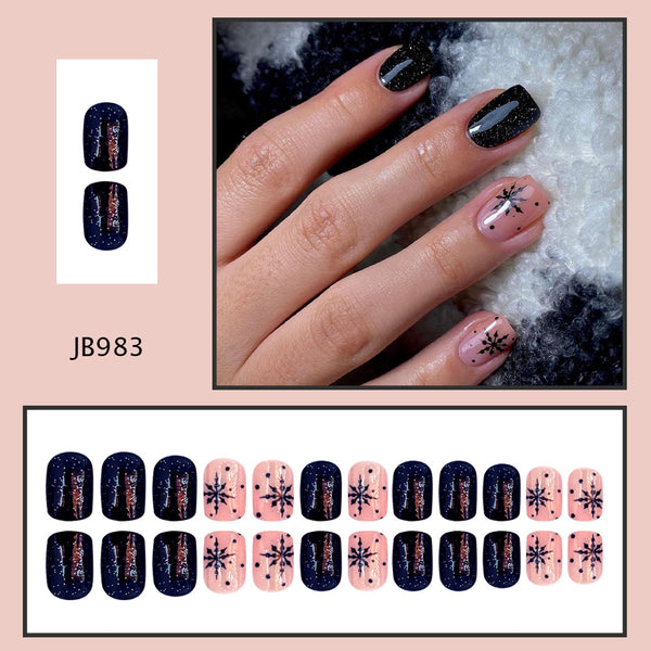 24pcs/Set Press On Nails JB983