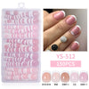 Five-color rectangular almond manicure 150 pieces