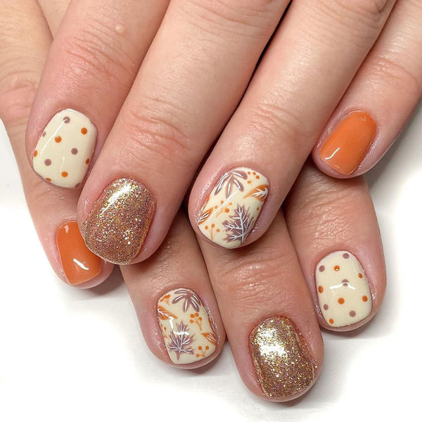 Maple leaf polka dots