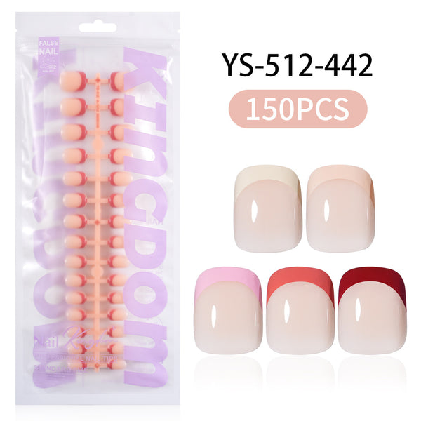 Five-color square patch manicure 150 pieces