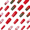 Red Santa Claus Christmas tree manicure