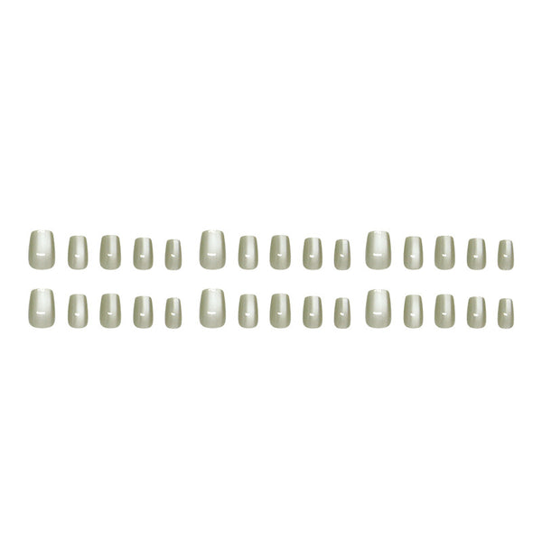 30 pieces of green cat's eye