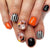 Press on Nail Ghost Bat Pumpkin