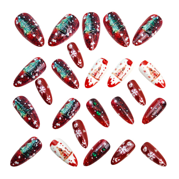 24pcs/Set Press On Nails Y1240