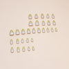 Ombre of 30 almond nail pads