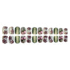 24pcs/Set Press On Nails JB985 green cat eye