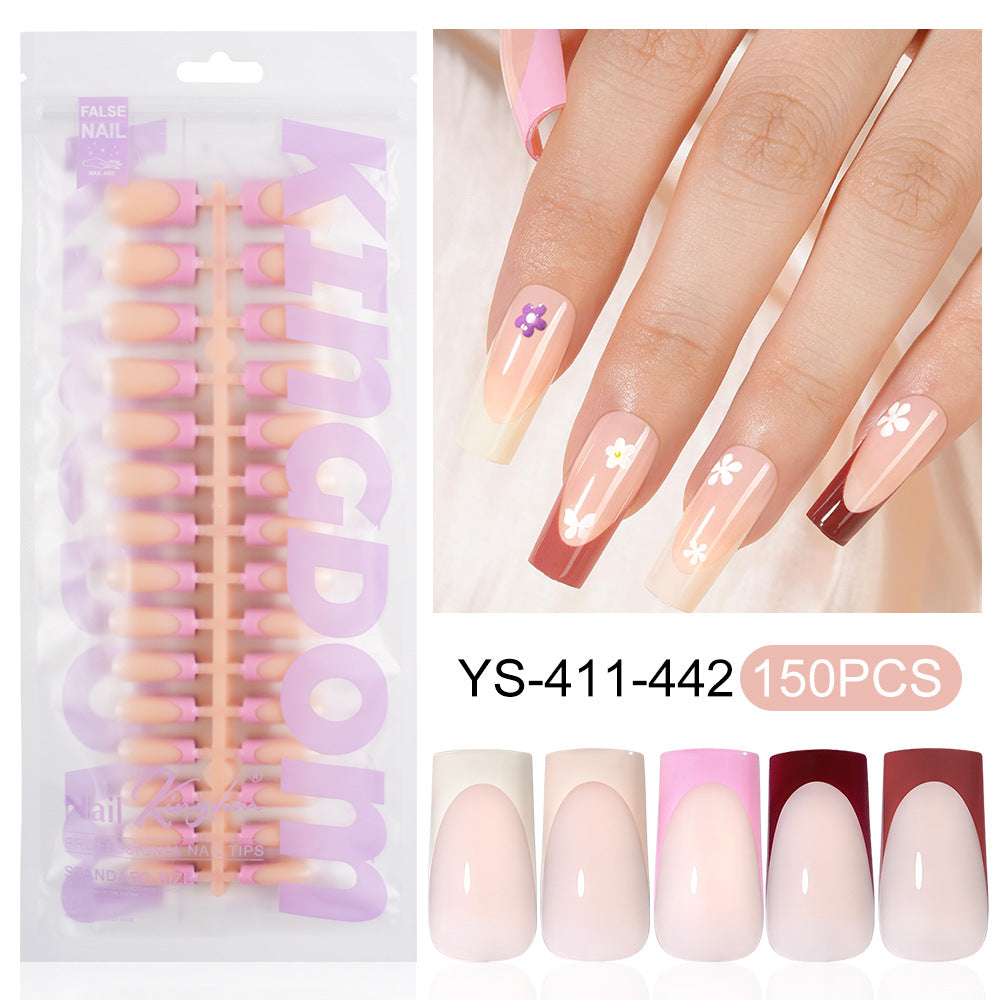 Five-color square patch manicure 150 pieces