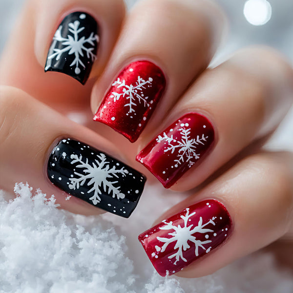 12 Sizes-24 Pcs Press On Nails W-316