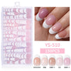 Five-color rectangular almond manicure 150 pieces