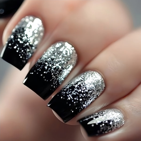 French glitter ombre