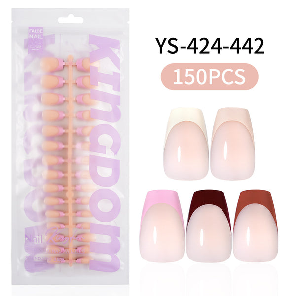 Five-color square patch manicure 150 pieces