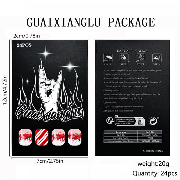 24pcs/Set Press On Nails C1277