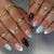 Blue brown polka dot