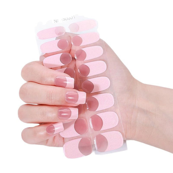 Semicured UV gel nail sticker
