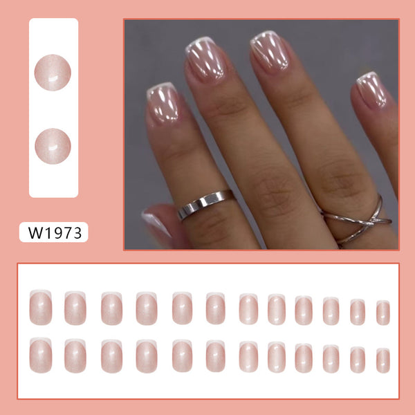12 Sizes-24 Pcs Press On Nails W1973