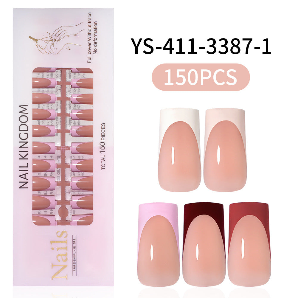 Five-color square patch manicure 150 pieces