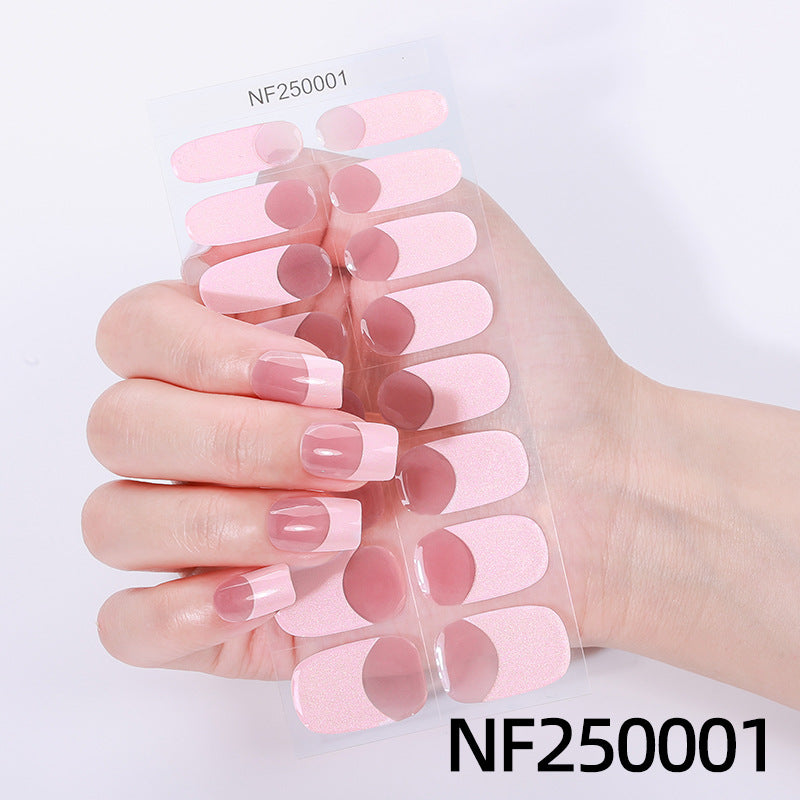 Semicured UV gel nail sticker