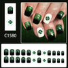 Emerald green four-leaf clover glitter