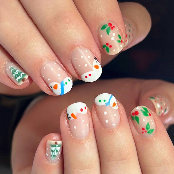 Cute cartoon snowman