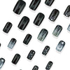Winter black gray ombre snowflakes