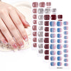 26 finger solid color cat eye no-bake manicure sticker