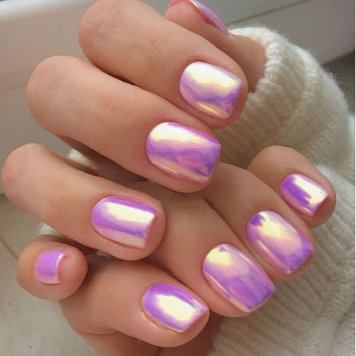 Wear nail polish wholesale fake nails finished patch nail 24 electroplating  short nail aurora armor. – Napretty