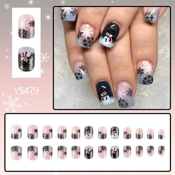 Cartoon Snowflake Silver Glitter