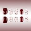 Burgundy polka dot