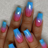 Blue and red ombre