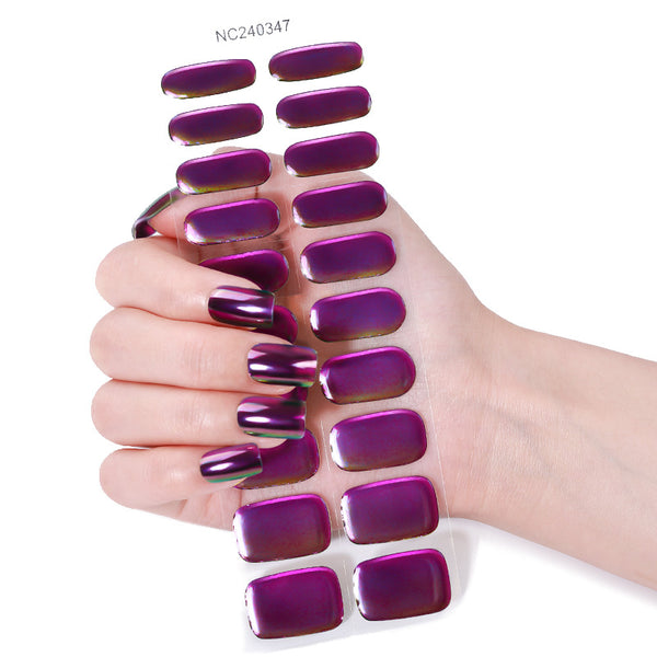 Semicured UV gel nail sticker