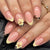 30 pieces milk yellow flower leopard print French style