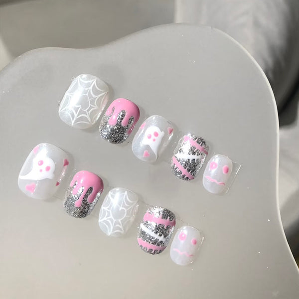 30 Pcs Halloween Press On Nail 1-2