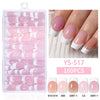Five-color rectangular almond manicure 150 pieces