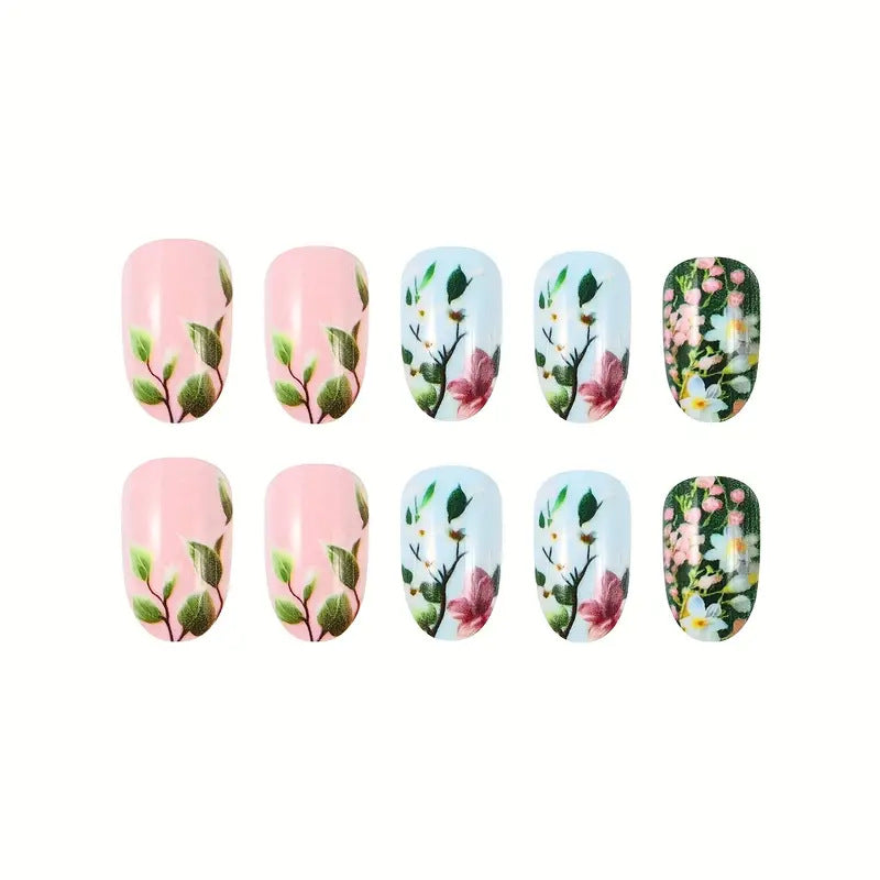 Oil painting spring nail