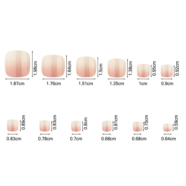 240 pieces of boxed ballet square fake nails